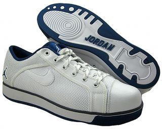 New Nike Air Jordan Mens Sky High White French Blue Flint Grey Shoes 