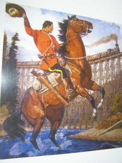 Canadian Mountie RCMP Print Arnold Friberg Horse Trai