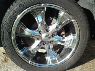 20 inch Akuza OJ chrome wheels rims 6 lug for chevy and envoy