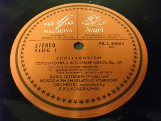 Shostakovich Violin Concerto No 2 etc Oistrakh Kondrashin Melodiya 