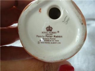 Beatrix Potter Royal Albert Poorly Peter Rabbit Figure