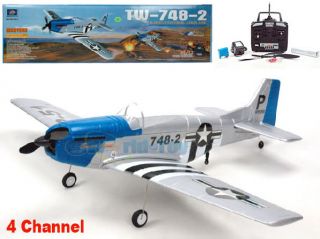   Control 4CH RTF Military P51D Mustang Plane Warbird Airplane RC