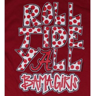 Alabama Crimson Tide Football T Shirts Bama Girls Roll Tide Yall Color 
