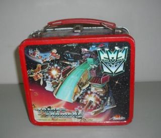Vintage 1986 Aladdin Metal Transformers Lunch Box