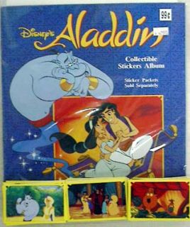 Walt Disneys ALADDIN PANINI Sticker Set w/ Album