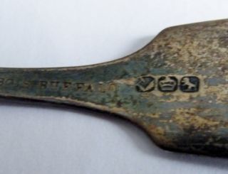 Rare Antique American Solid Silver Spoon, Philo Dubois, Buffalo C1850