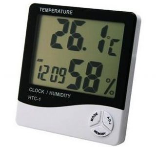 Multi Function HTC 1 Digital LCD Alarm Clock Temperature Humidity 