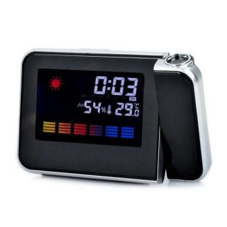 Multi Function Digital Projection Alarm Clock with Weather Station 
