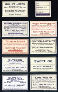 20 Vintage Albany New York Drug Store Antique Pharmacy RX Medicine 