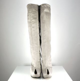 Alessandro DellAcqua Grey Knee High Boots with Cutout