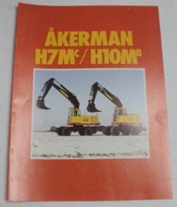 Akerman 1988 H7MC H10MB Excavators Sales Brochure