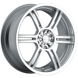17 Silver Akuza 424 Wheels Rims 5x100 5x114 3 5 Lug WRX RSX Mazda 3 6 