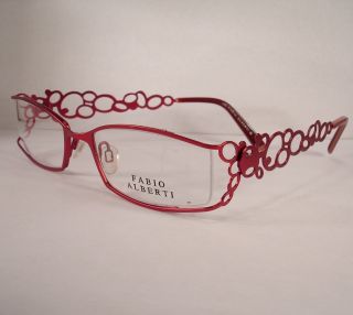 Fabio Alberti 897 Red Women New Eyewear Eyeglass Frame