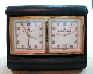 Royal Ascot Dual Time Zone Date Travel Alarm Clock