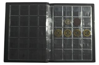 10 pages 168 pockets coin album holder 2 size fixed page (black Front 