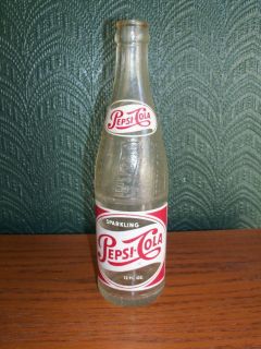 Pepsi Cola Bottle Duraglas Raised Pepsi Cola in Glass Around Bottle 