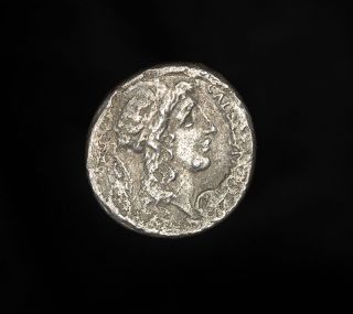 Ancient Roman Republican Silver Denarius Coelius Caldus Sol Coin