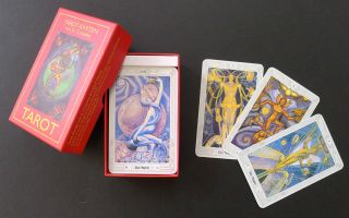 Aleister Crowley Thoth Tarot Cards Deck RED BOX Königsfurt Verlag (3 