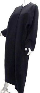 Ronaldus Shamask Black 100 Wool Fleece Coat Duster 1