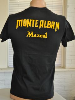 vintage MONTE ALBAN MEZCAL TEQULA T SHIRT MEDIUM EAT THE WORM punk 
