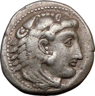 Alexander III The Great 325BC Big Ancient Silver Greek Coin Zeus 