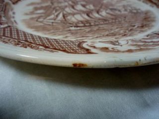 Alfred Meakin Fair Winds Brown Dinner Plate