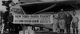 Antique Chromed Cast Iron Charles Lindbergh Spirit St Louis Airplane 
