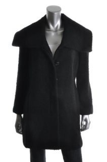 Alfani New Black Wool Blend Raglan Sleeve Lined Coat Jacket 6 BHFO 