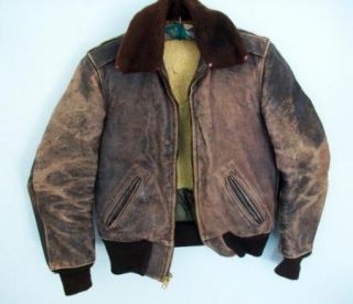 Vintage Horsehide Leather Front Quarter Bomber Style Jacket