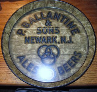 Vintage Metal Beer Tray Original P BALLANTINE SONS NEWARK N J ALES 