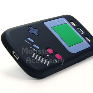 Game Boy Black Silicone Gel Case for Samsung Galaxy s 3 III Accessory 