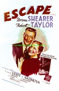 Escape Movie Poster 11 by 17 Norma Shearer 1940
