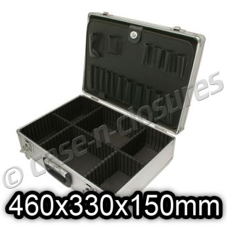 Aluminium Flight Case Box 460x330x150mm Divides Tool Panel
