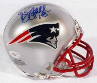 Donte Stallworth Signed New England Patriots Mini Helmet   JSA 