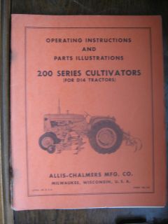 TM 145 Allis Chalmers Manual PART 200 SERIES CULTIVATORS FOR D 14 