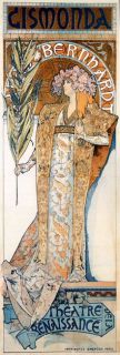 Gismonda by Alphonse Mucha 1894 Classic Fashion Print