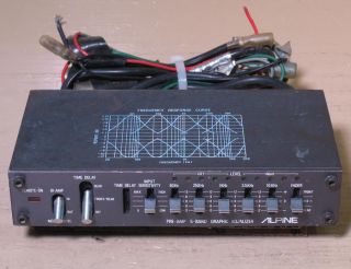 Alpine Pre Amp 5 Band Graphic Equalizer EQ   Untested, As Is, for 