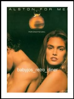 This is a 1990 HALSTON FOR MEN cologne perfume advertisement 