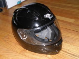 Vega Altura Dot Small Motorcycle Helmet Black Full Face