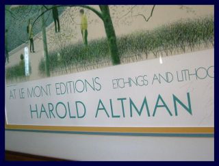 Harold Altman at Le Mont Lithograph Sign Autographed Framed