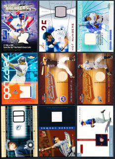 2001 2012 Fleer UD Topps Baseball 46 Count Game Used Bat Jersey Group 