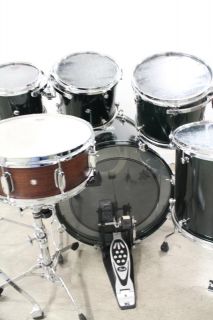 Trick Aluminum Series Drum Kit Dark Green Sparkle Finish Plus EXTRAS 
