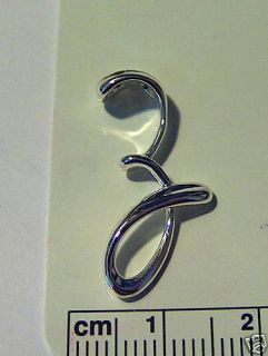 Sterling Silver Cursive Alphabet Letter Initial Z Charm