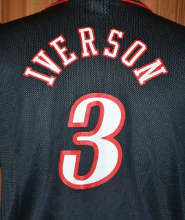 76ers Sixers Allen Iverson 3 Vintage Champion Jersey Youth Boys Large 