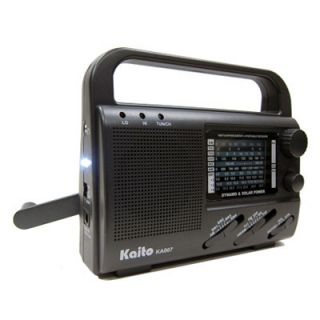 Kaito KA007 Solar Am FM Portable Emergency Radio Black