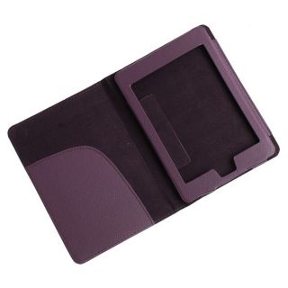   PU Leather Book Style Case Cover for  Kindle Touch Deep Purple