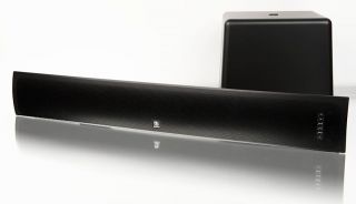   Acoustics TVee Model 25 Sound System Sleek Sound Bar and Subwoofer