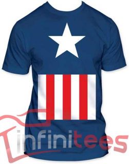 New Licensed Captain America Suit Lightweight Marvel Adult T Shirt s M 