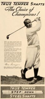 1934 Ad American Fork Hoe True Temper Shaft Golfing Original 