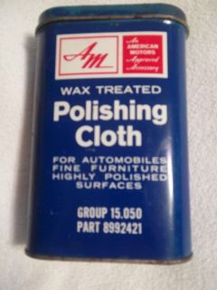 Vintage American Motors Approved Accessory Wax Treated Polishing Cloth 